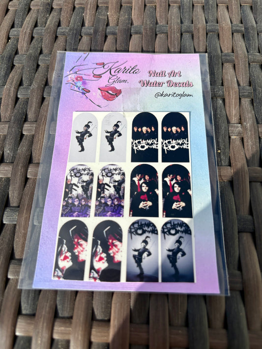 My chemical romance (water slide) Nail Art Decals