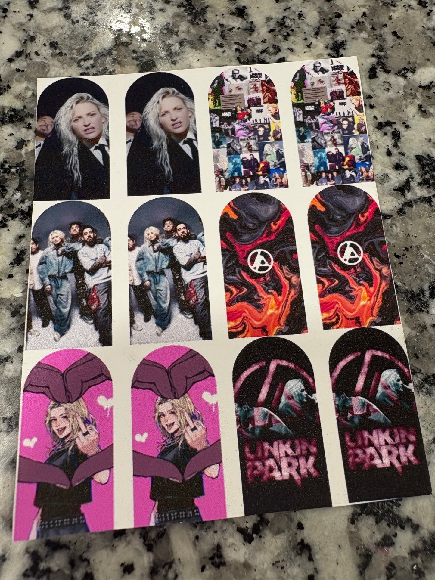 Linkin Park (waterslide) Nail Art Decals