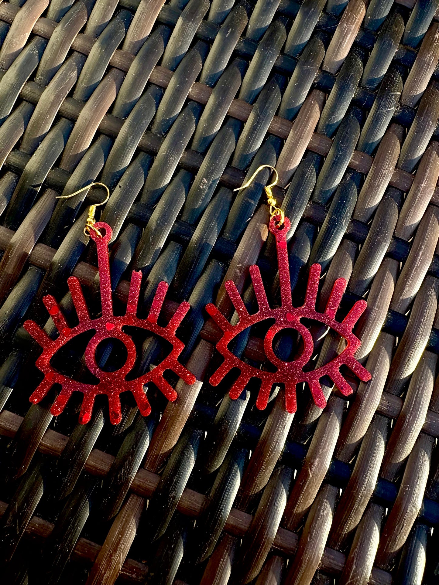 Red Evil Eye Earrings