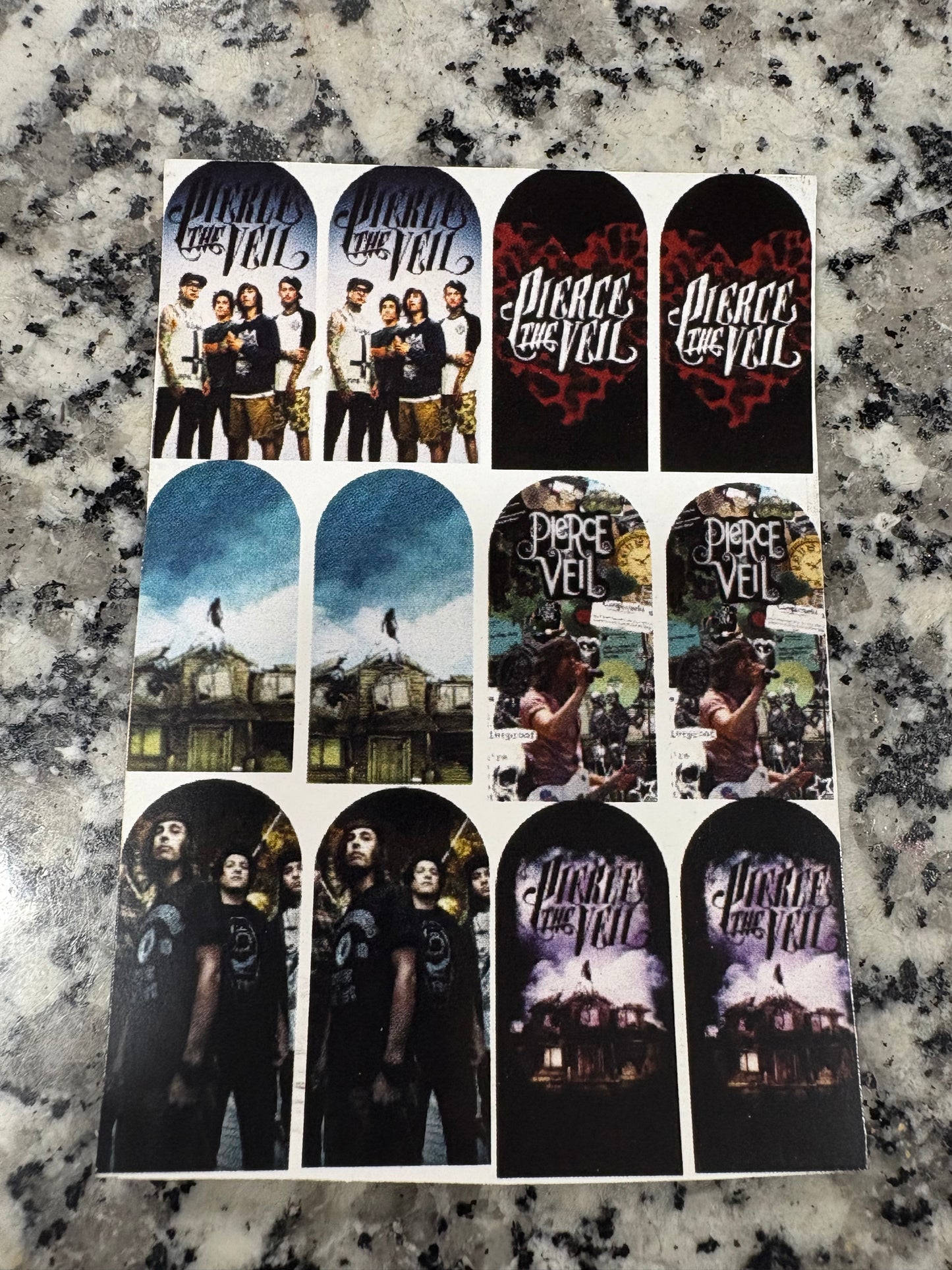 Pierce the Veil (water slide) Nail Art Decals
