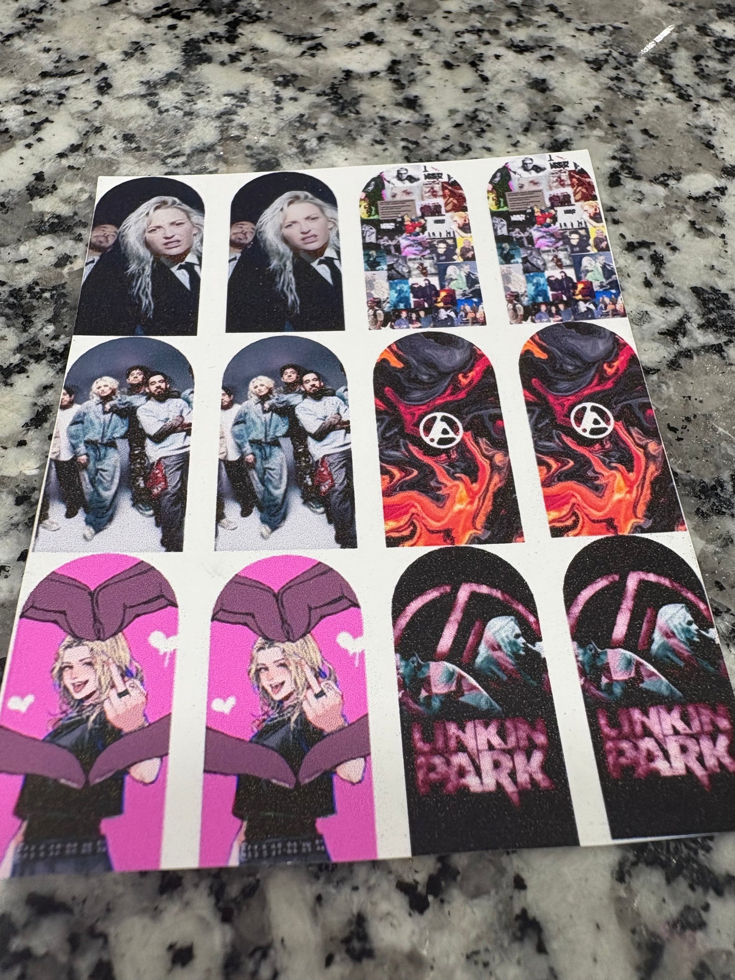 Linkin Park (waterslide) Nail Art Decals
