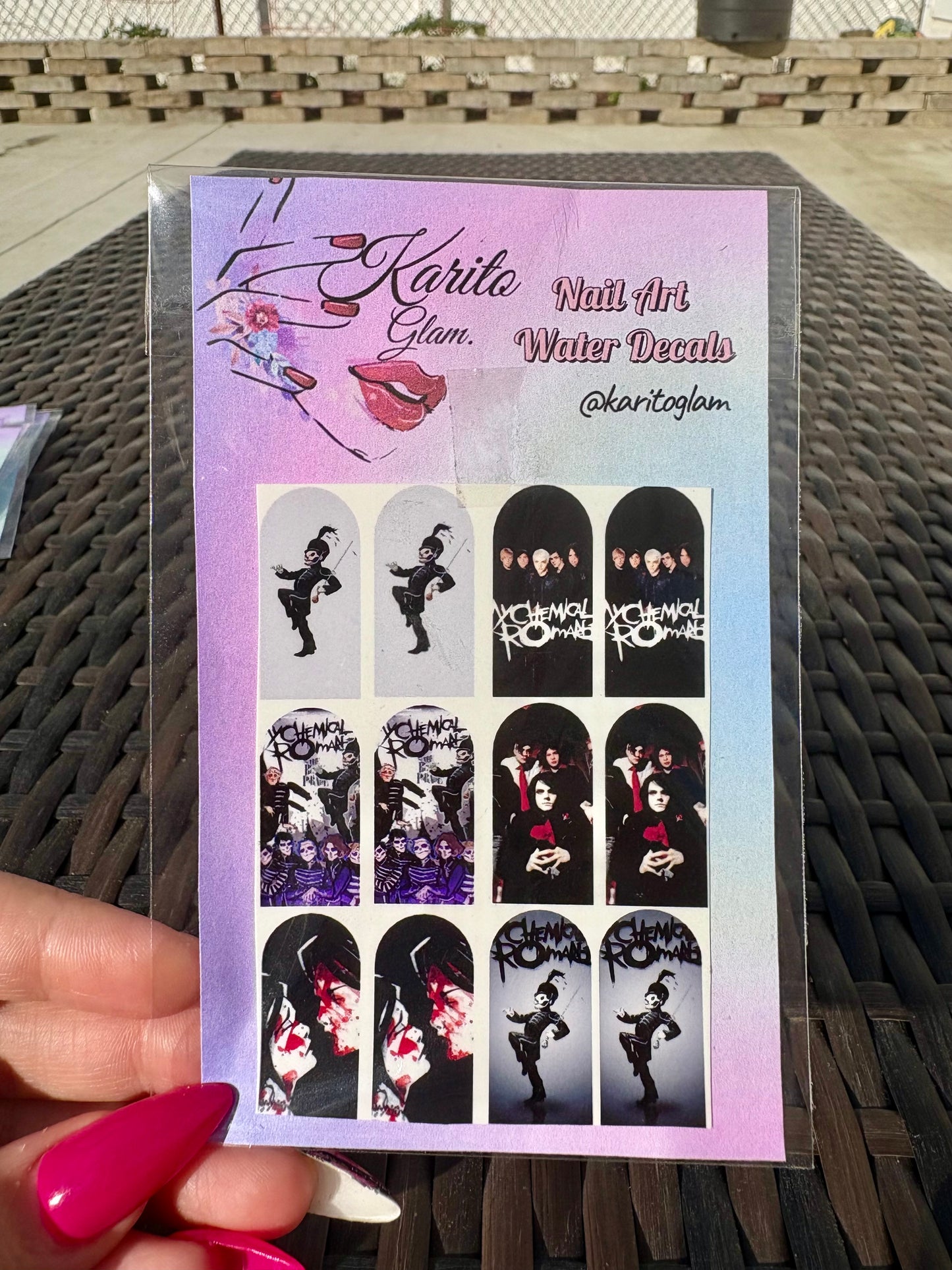 My chemical romance (water slide) Nail Art Decals