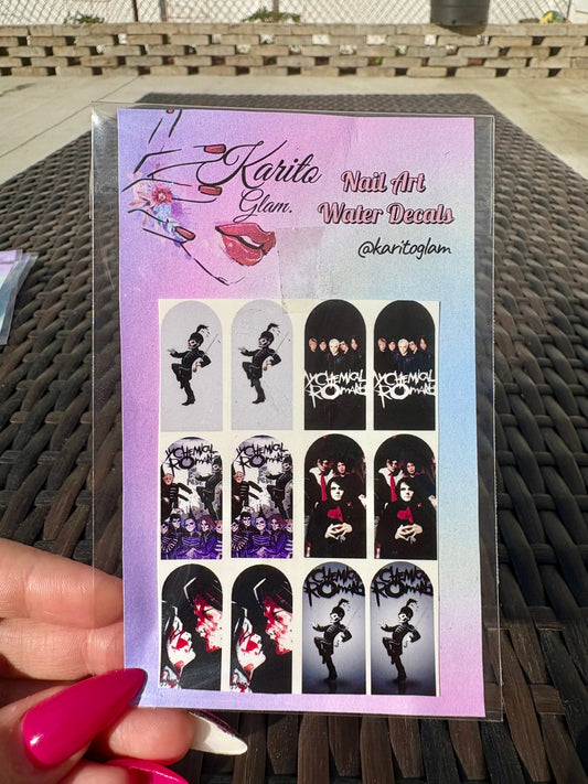 My chemical romance (water slide) Nail Art Decals