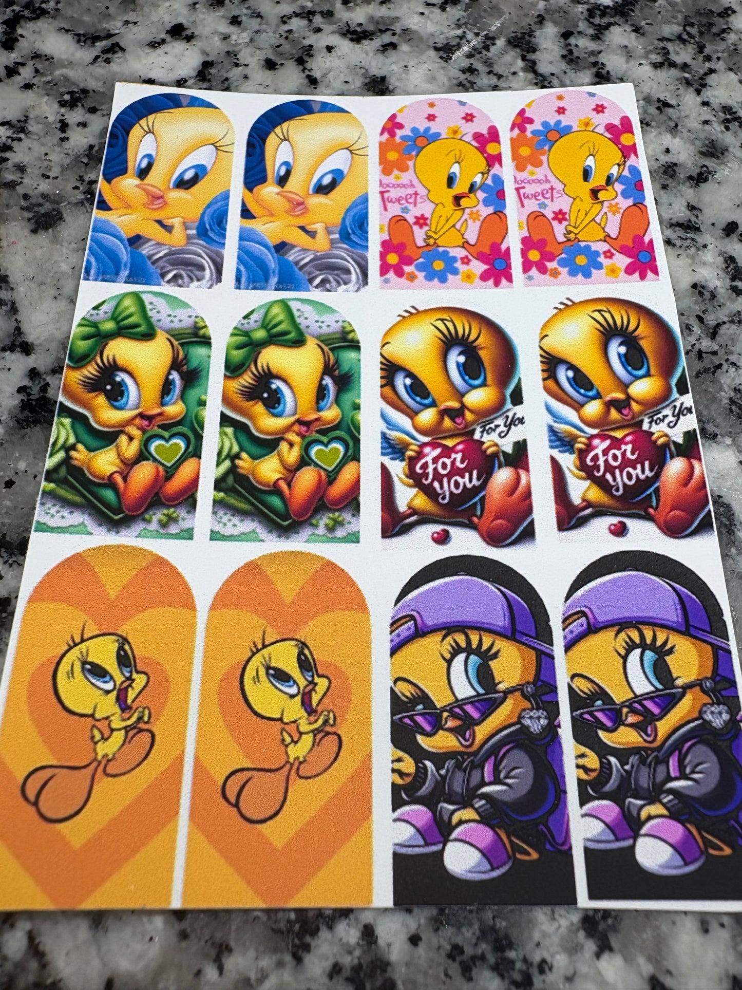 Tweety Bird #2 (water slide) Nail Art Decals