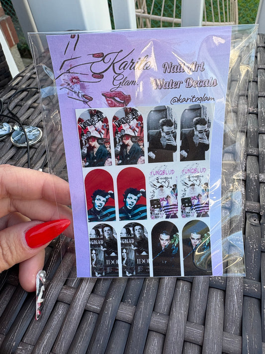 Yungblud Water SLIDE NAIL DECAL