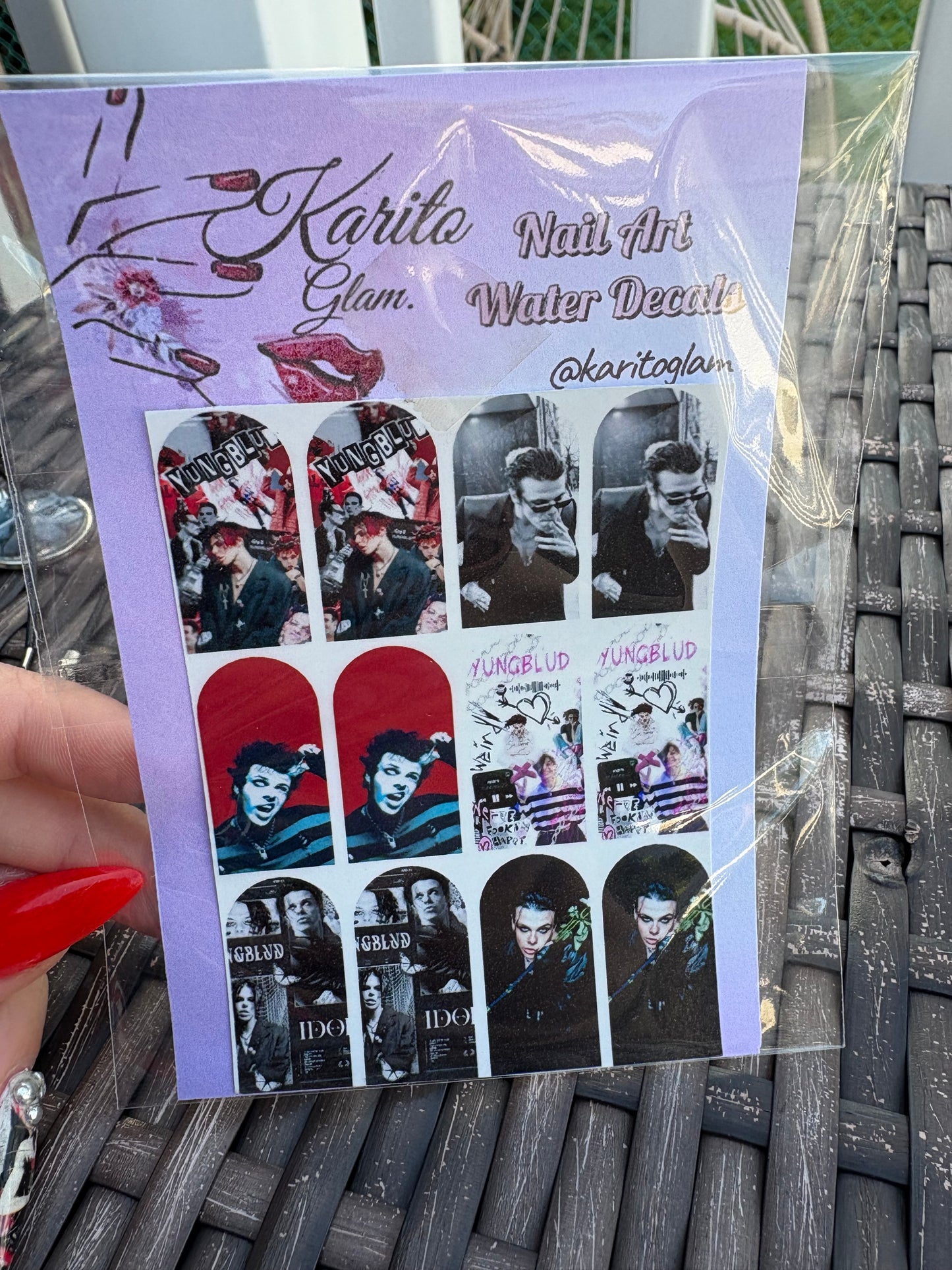 Yungblud Water SLIDE NAIL DECAL
