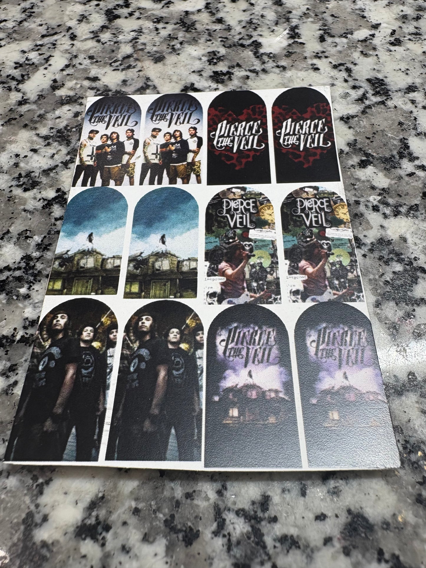 Pierce the Veil (water slide) Nail Art Decals