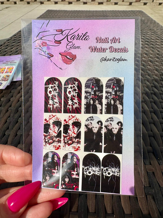 My chemical Romance #2 (waterslide) Nail Art decals