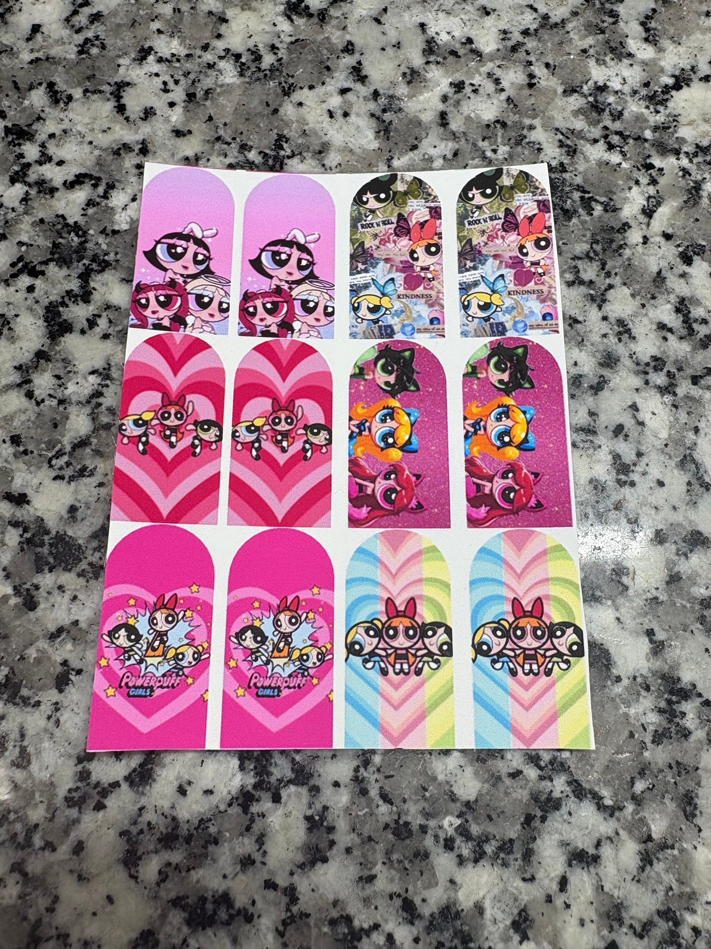 Powerpufff Girls (waterslide) Nail Art Decals