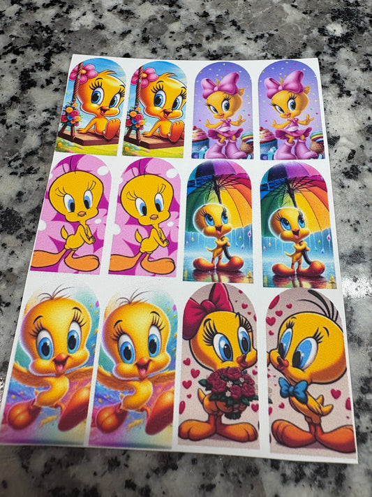 Tweety Bird #1 (water slide) Nail Art Decals