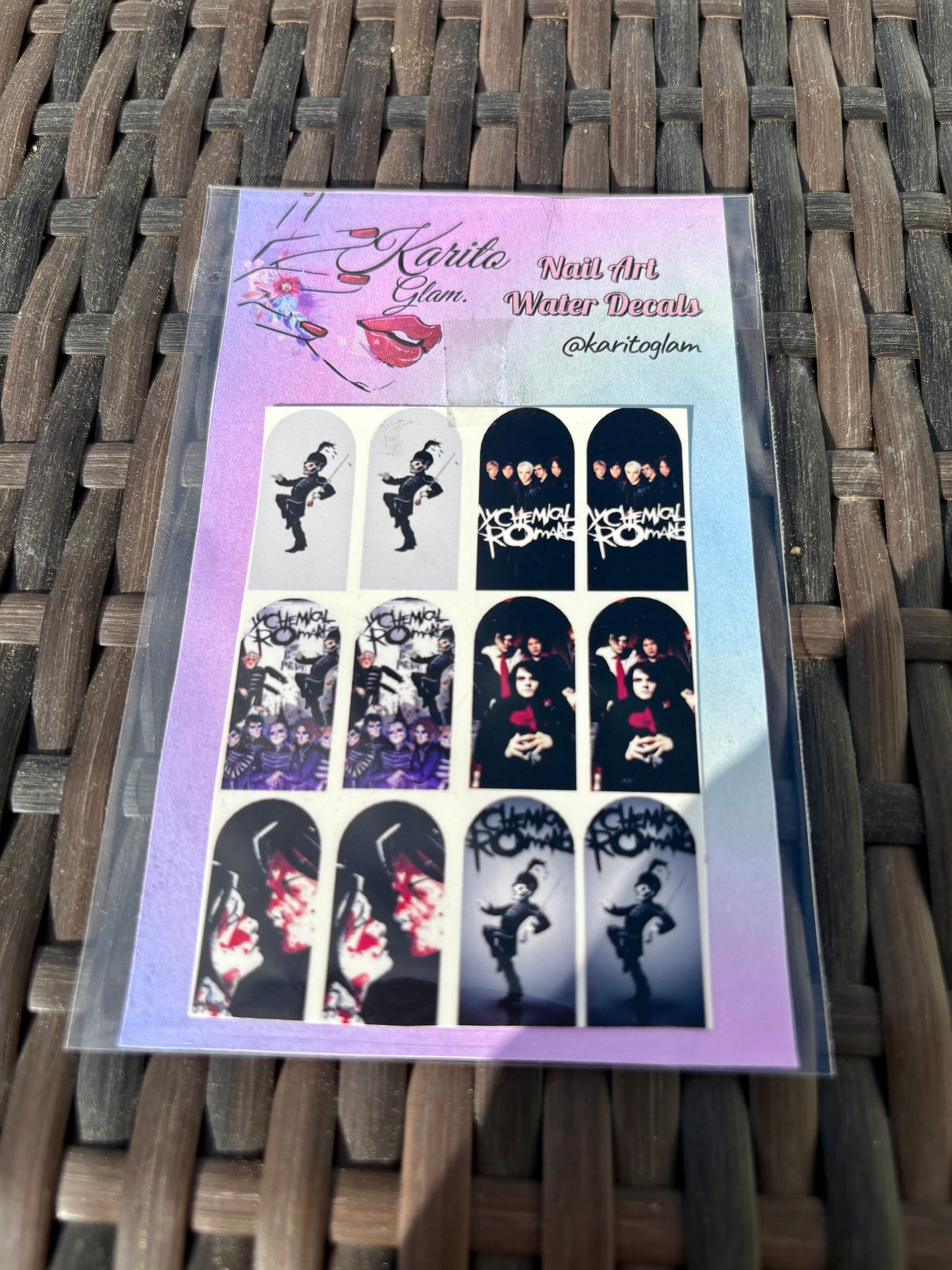 My chemical romance (water slide) Nail Art Decals