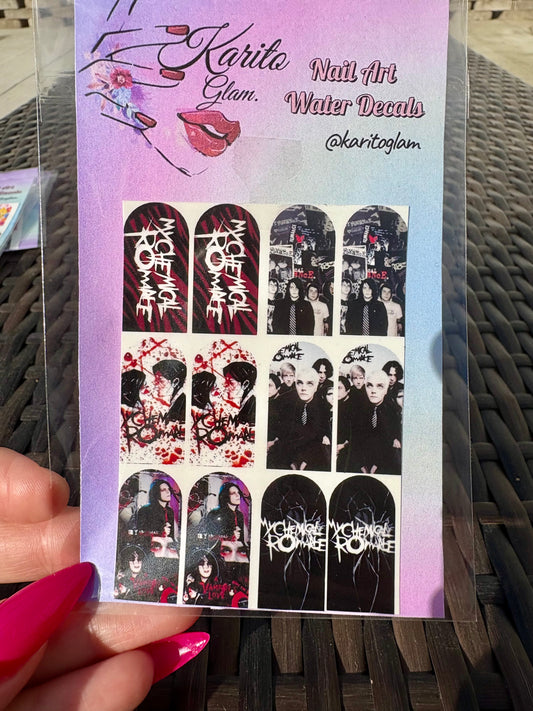 My chemical Romance #2 (waterslide) Nail Art decals
