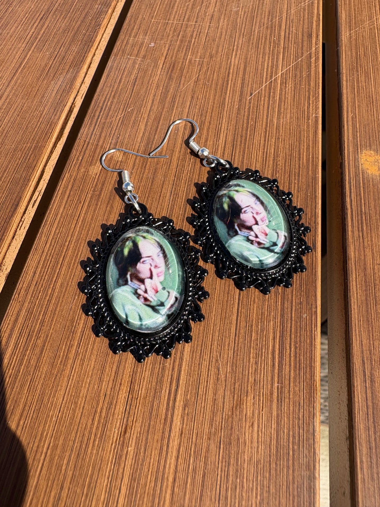 Black and Green Billie Eilish earrings