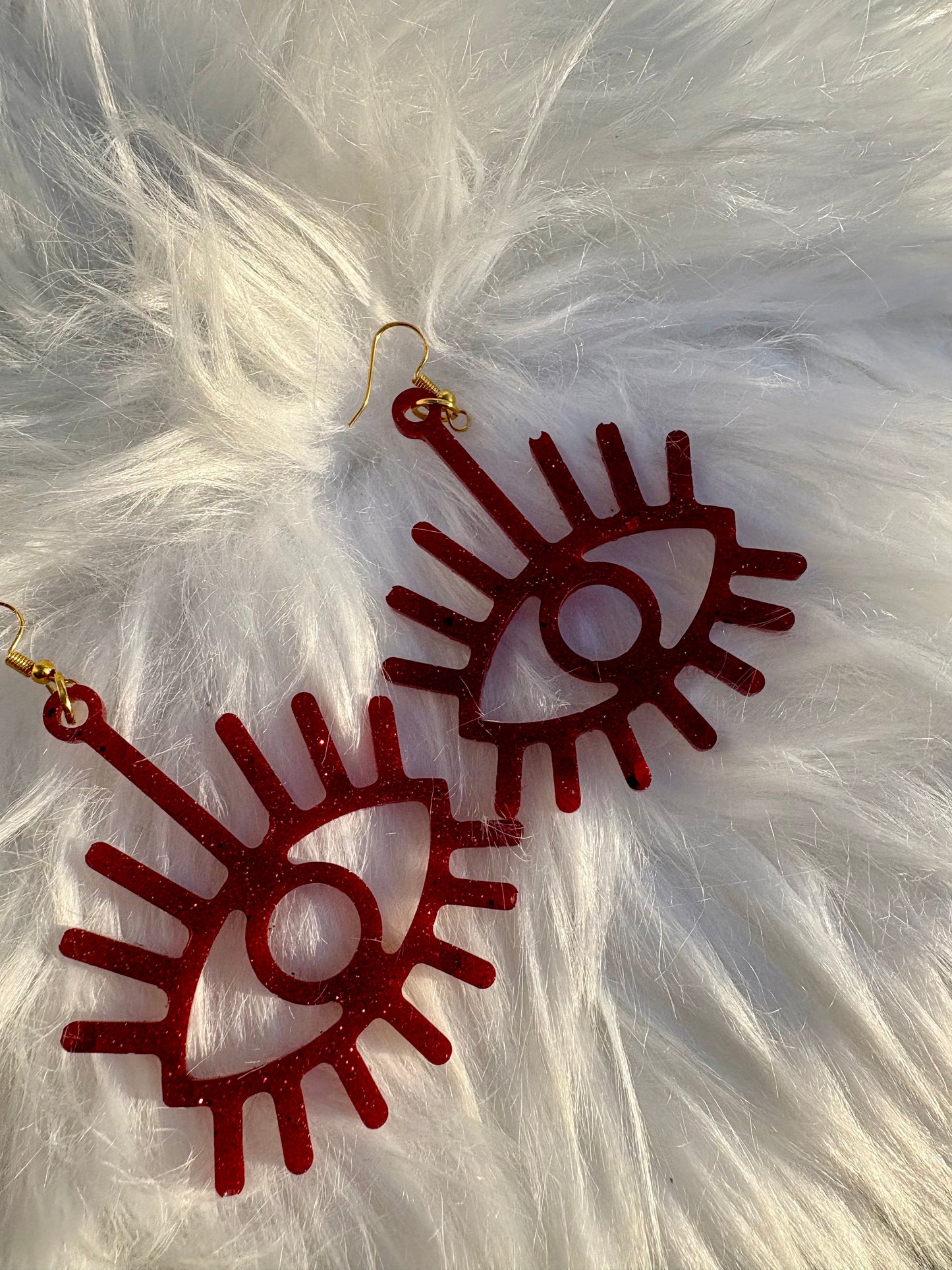 Red Evil Eye Earrings