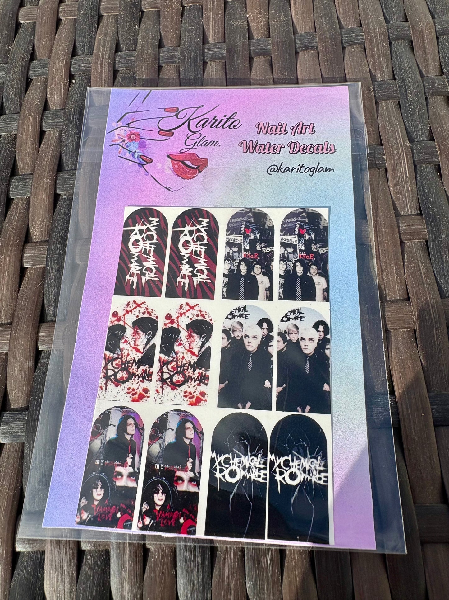 My chemical Romance #2 (waterslide) Nail Art decals