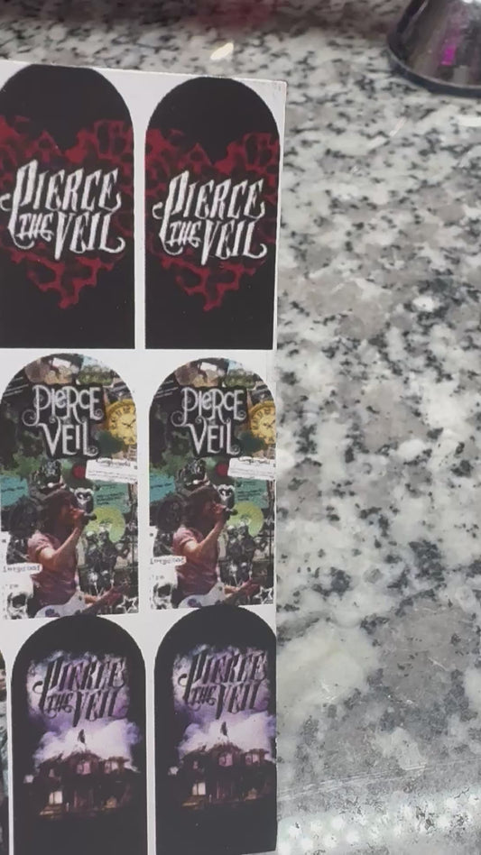 Pierce the Veil (water slide) Nail Art Decals