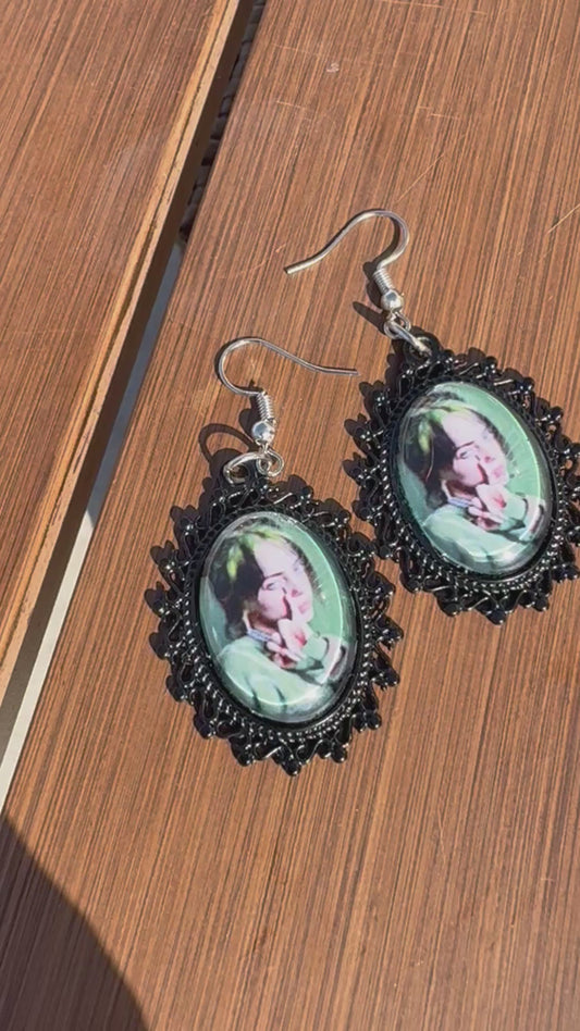 Black and Green Billie Eilish earrings